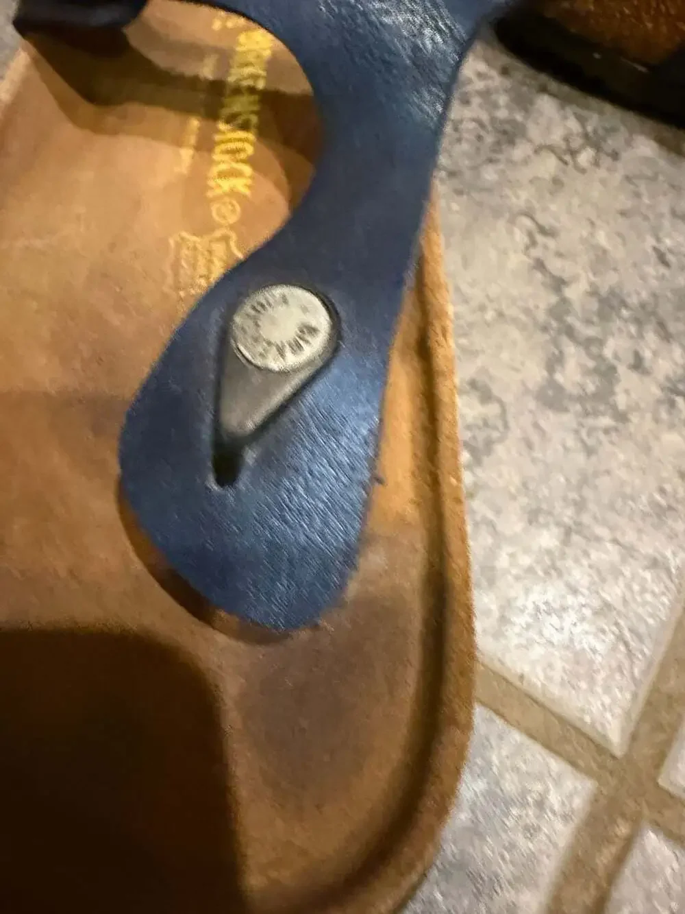 Birkenstock Gizeh Thong Sandals Navy Blue Size 42